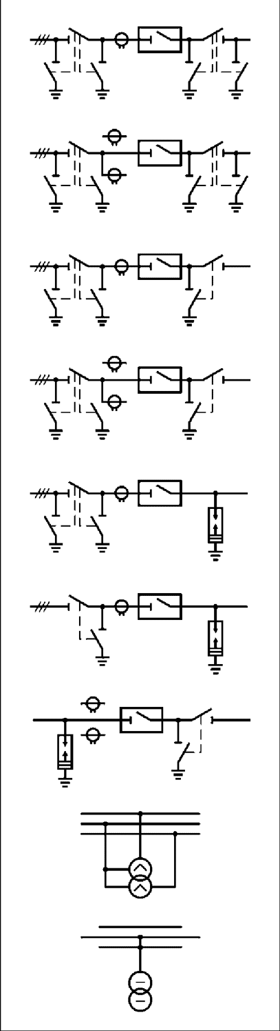 Блок трансформатора напряжения 35 кВ - схемы