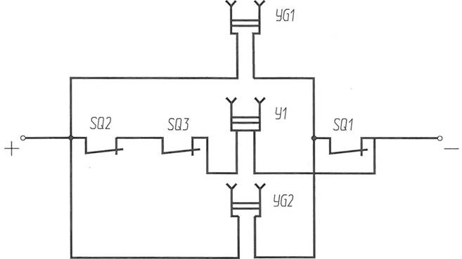Схема электромагнитной блокировки разъединителя