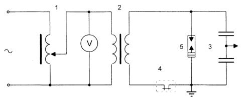 Схема измерения пробивного напряжения вентильного разрядника