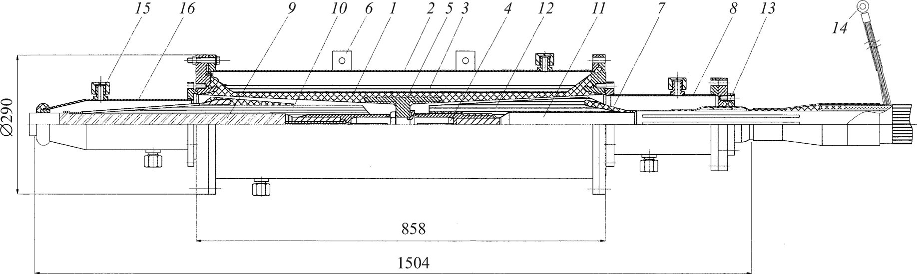 Переходная соединительная муфта на напряжение 110 кВ