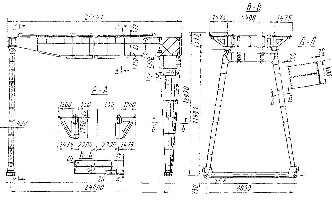 Полукозловой кран чертежи