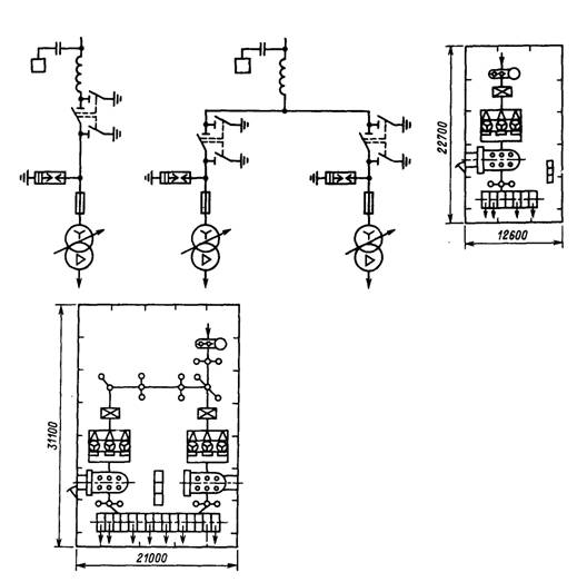Схема тупиковой подстанции