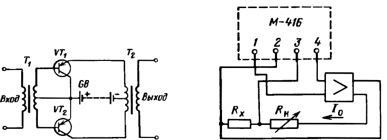 схема усилителя к прибору М-416