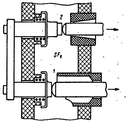 Схема конструкции комплекта одного разрыва дугогасителя