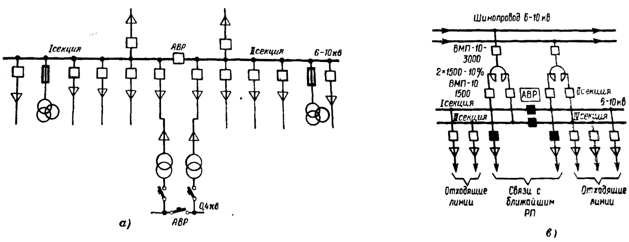 Схемы подстанций с одной системой шин