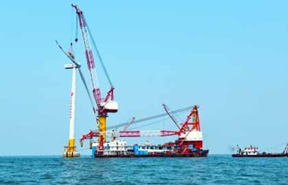 строительство морской ветряной электростанции