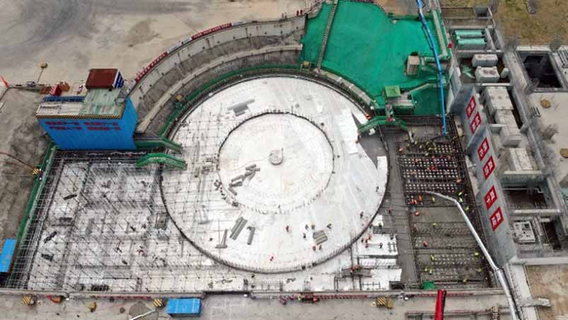 Почти завершенный фундамент для реактора Haiyang-3