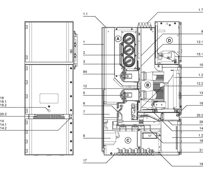 Устройства не выше 4. Unigear zs1 ABB. Ячейка Unigear zs1. Ячейка zs1 масса. Выключатель ABB Unigear.