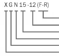 XGN15-12(F), XGN15-12(F-R) ячейка КРУ CHINT - обозначение