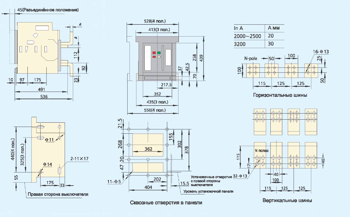 Выдвижное исполнение NA1-3200