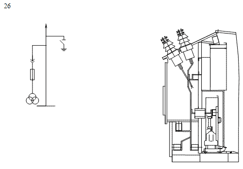 схема соединений главных цепей ячеек и шкафов КРУ К-59 №26